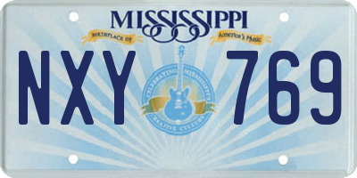 MS license plate NXY769