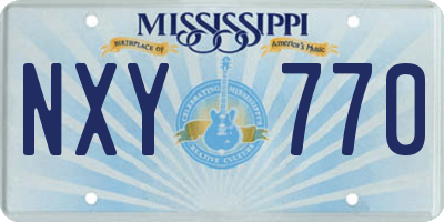 MS license plate NXY770