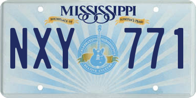 MS license plate NXY771