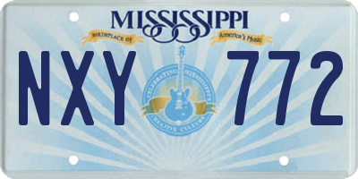 MS license plate NXY772