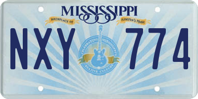 MS license plate NXY774