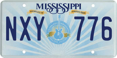 MS license plate NXY776