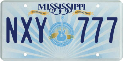 MS license plate NXY777