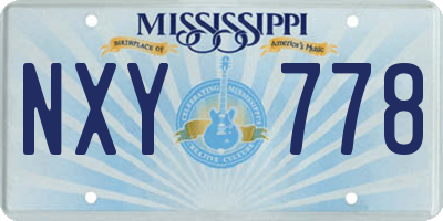 MS license plate NXY778