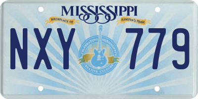 MS license plate NXY779