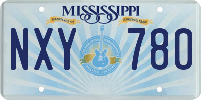 MS license plate NXY780