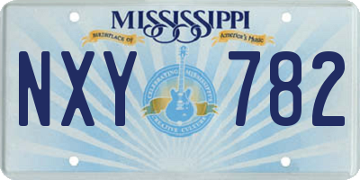MS license plate NXY782