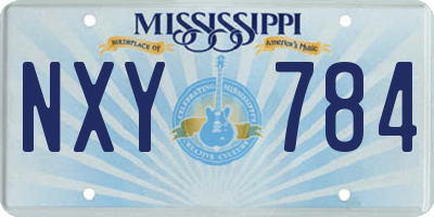 MS license plate NXY784