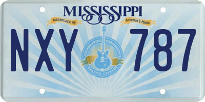 MS license plate NXY787