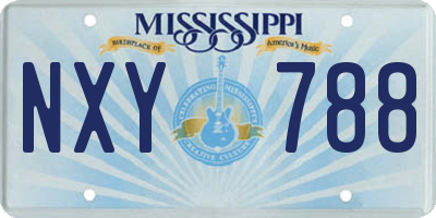 MS license plate NXY788