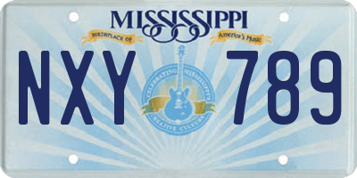 MS license plate NXY789