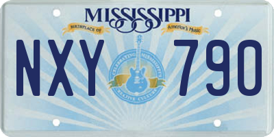 MS license plate NXY790