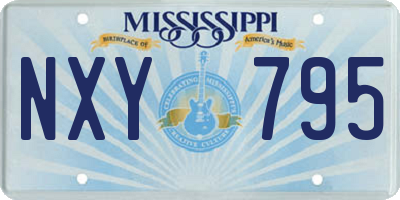 MS license plate NXY795