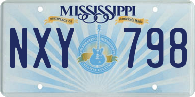 MS license plate NXY798