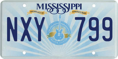 MS license plate NXY799