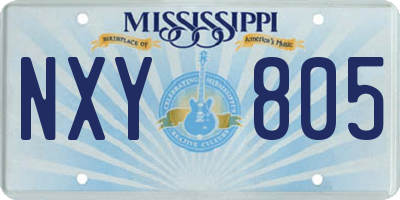 MS license plate NXY805