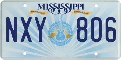 MS license plate NXY806