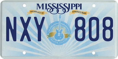 MS license plate NXY808