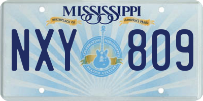 MS license plate NXY809