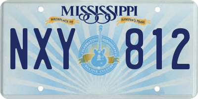 MS license plate NXY812