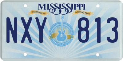 MS license plate NXY813