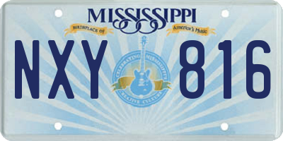MS license plate NXY816