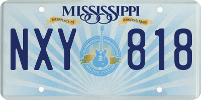 MS license plate NXY818