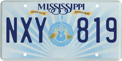MS license plate NXY819