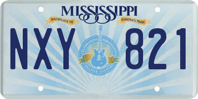 MS license plate NXY821