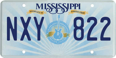 MS license plate NXY822