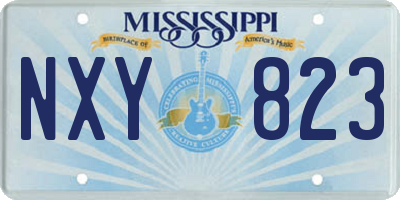 MS license plate NXY823