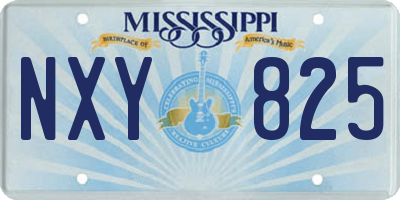 MS license plate NXY825