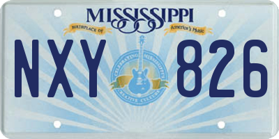 MS license plate NXY826