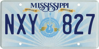 MS license plate NXY827