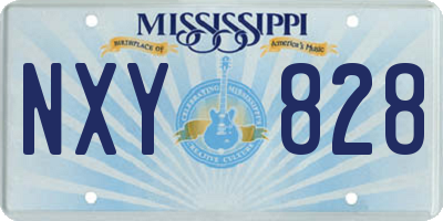 MS license plate NXY828