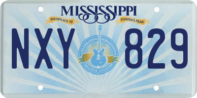 MS license plate NXY829