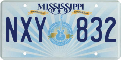 MS license plate NXY832