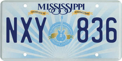 MS license plate NXY836