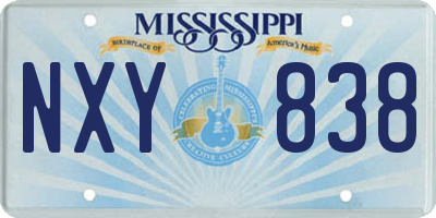 MS license plate NXY838