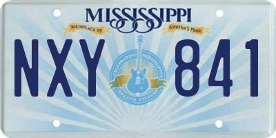 MS license plate NXY841
