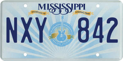 MS license plate NXY842