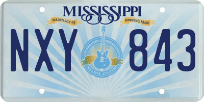 MS license plate NXY843