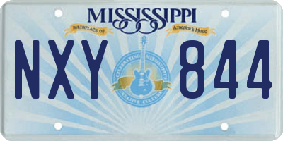 MS license plate NXY844