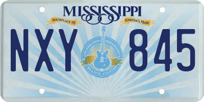 MS license plate NXY845