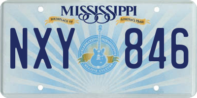 MS license plate NXY846