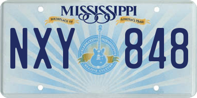 MS license plate NXY848