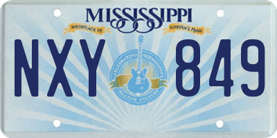 MS license plate NXY849