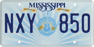 MS license plate NXY850