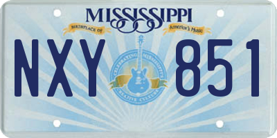 MS license plate NXY851