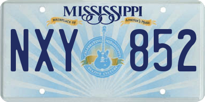 MS license plate NXY852